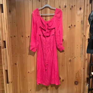 slim fit dress slacks Farm Rio Asymmetric Neck Mini Dress